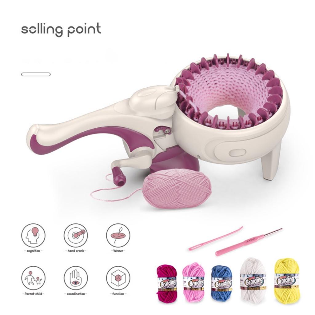 DIY Handmade Wool Knitting Machine 24 Needle Cylinder Wool Loom Hand Knitting Scarf Sweater Hat Socks Lazy Artifact