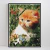Huacan 5D Diamond Painting Full Square Cat Rhinestones Pictures Animals Diamond Embroidery Diamond Mosaic