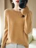 Winter Classic Style Cashmere Pullover Fashion Merino Wool Sweater Round Neck Long Sleeve Knitwear Soft Warm Basic' Clothing Top