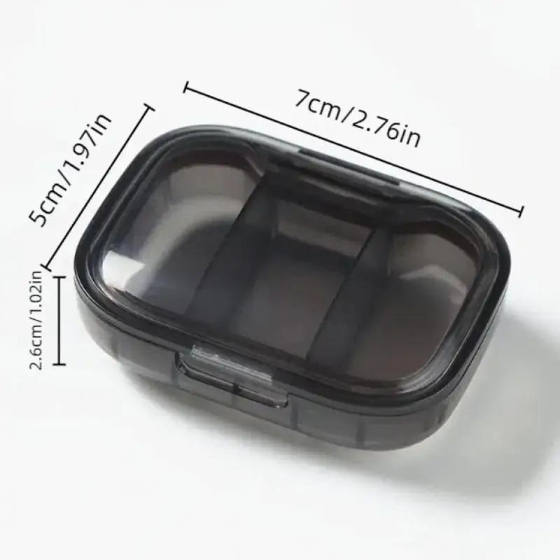 Mini Medicine Pills Box 1 Compartment Portable Travel Medicine Storage Case Sealed Moisture-Proof Daily Medication Tablets Drug