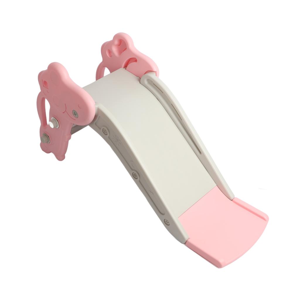 Toddler Slide Folding Plastic Stable Structure Reliable Protection Kids Climber Slide for Kids Pink