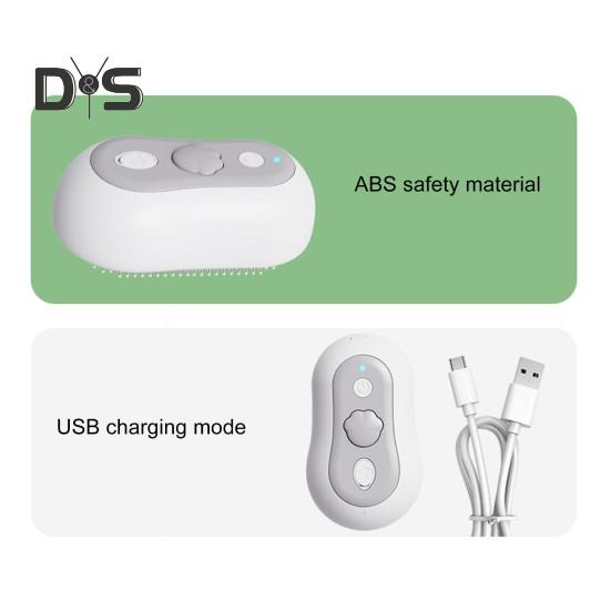 Паровая щетка для кошек, 3 в 1, спрей для ухода за кошкой, паровая массажная расческа для кошек и собак