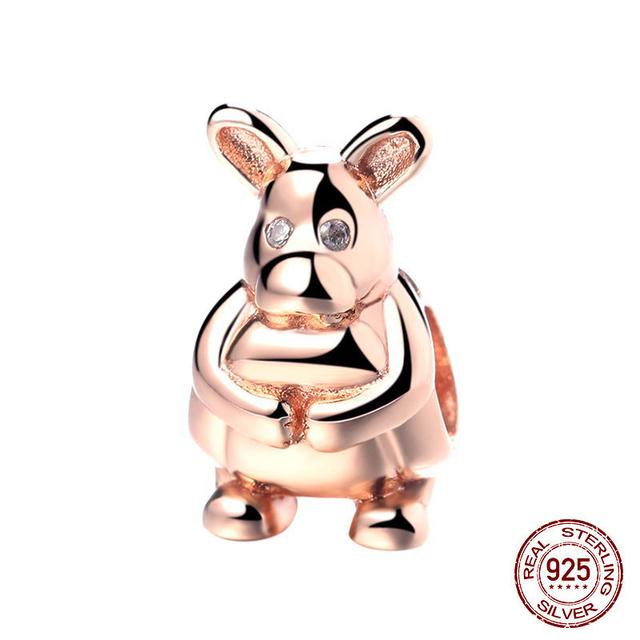 Новый Стерлингового Серебра 925 Единорог Кошка Собака Сова Обезьяна След Милое Животное DIY Тонкие Бусины Подходит Оригинальный Модный Браслет-Подвеска