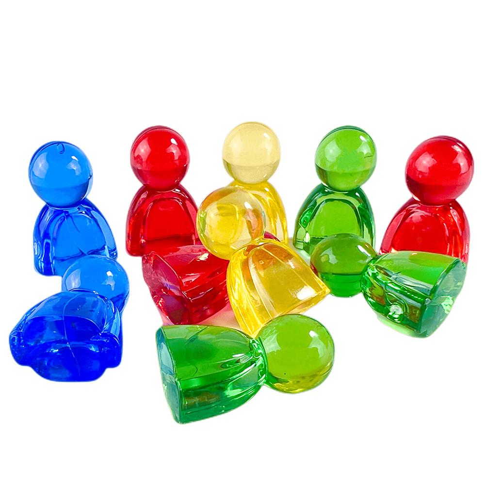 Акриловые игровые маркеры 10 шт. цветные прозрачные гуманоидные шахматные фигуры настольные игры аксессуары