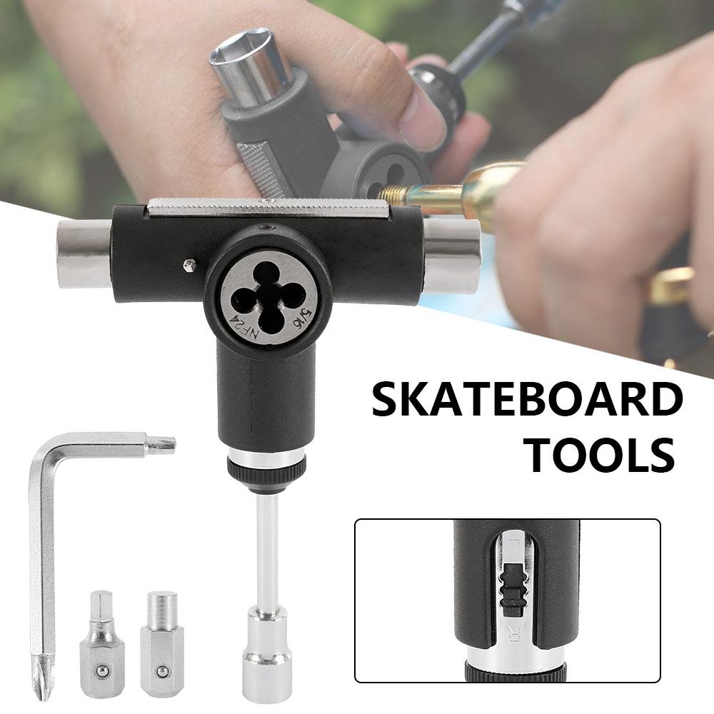 Wrench Semi-automatic T-shape Skate Tool Skateboard Tool Skateboards Wrench Skateboard Repair Tools