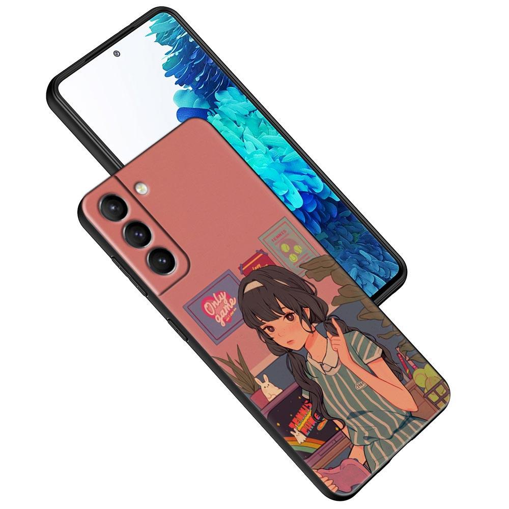 Японская мультяшная сексуальная девушка Чехол для телефона для Samsung Galaxy S22 S21 S20 Fe 5G S7 S8 S9 S10e Plus Ультрамягкий силиконовый чехол Funda Coque
