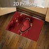 Red Premium Carpet Love Heart Valentine's Day Doormat Welcome Mat Kitchen Rug Carpet For Live Room Rug For Bedroom Home D