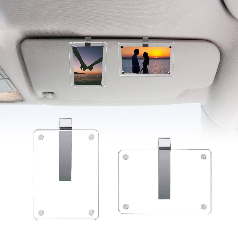 Photograph Display Car Sun Visor Photo Holder Acrylic Car Picture Holder New Picture Frame Clip