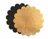 Supports Round Fluted Cake Boards - ScrapCooking - 5196 - Set of 5 - 24 Cm - Black and Gold