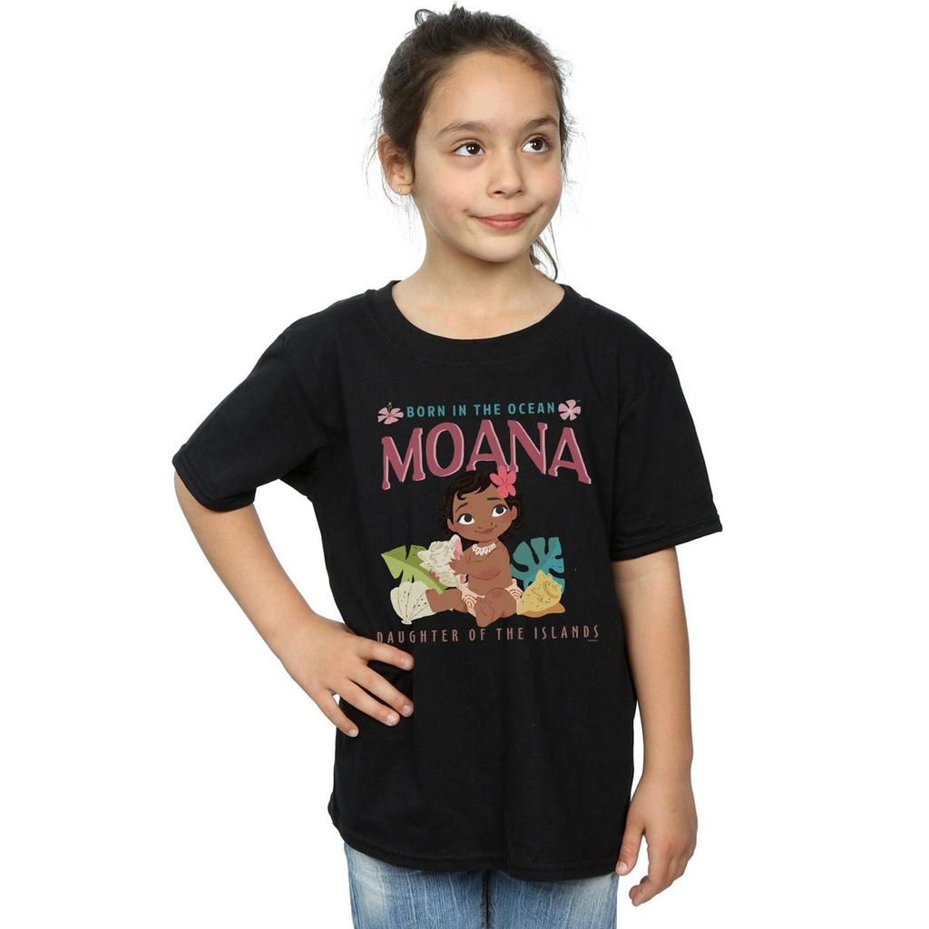 Disney Футболка для девочек Moana Born In The Ocean из хлопка