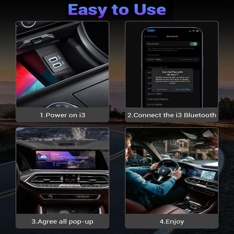 Aibox Smart CarPlay Box Android 13.0 Автомобильный конвертер для подключения автомобиля к головному устройству CarPlay Box