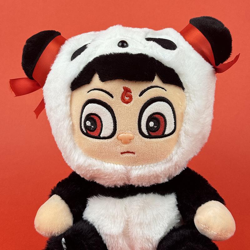 25 см Kawaii Movienezha 2 Национальный стиль Panda Ne Zha плюшевая игрушка аниме-периферия мультфильм плюшевые куклы подарок на день рождения