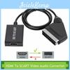 Для HD 1080p Входа HDMI-совместимый Scart Видеовыход Аудио Конвертер Адаптер Совместимый Для ЭЛТ