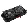 240MM Computer CPU Water Cooling Cooler Heat Row Radiator with Dual Fan 18 Tubes