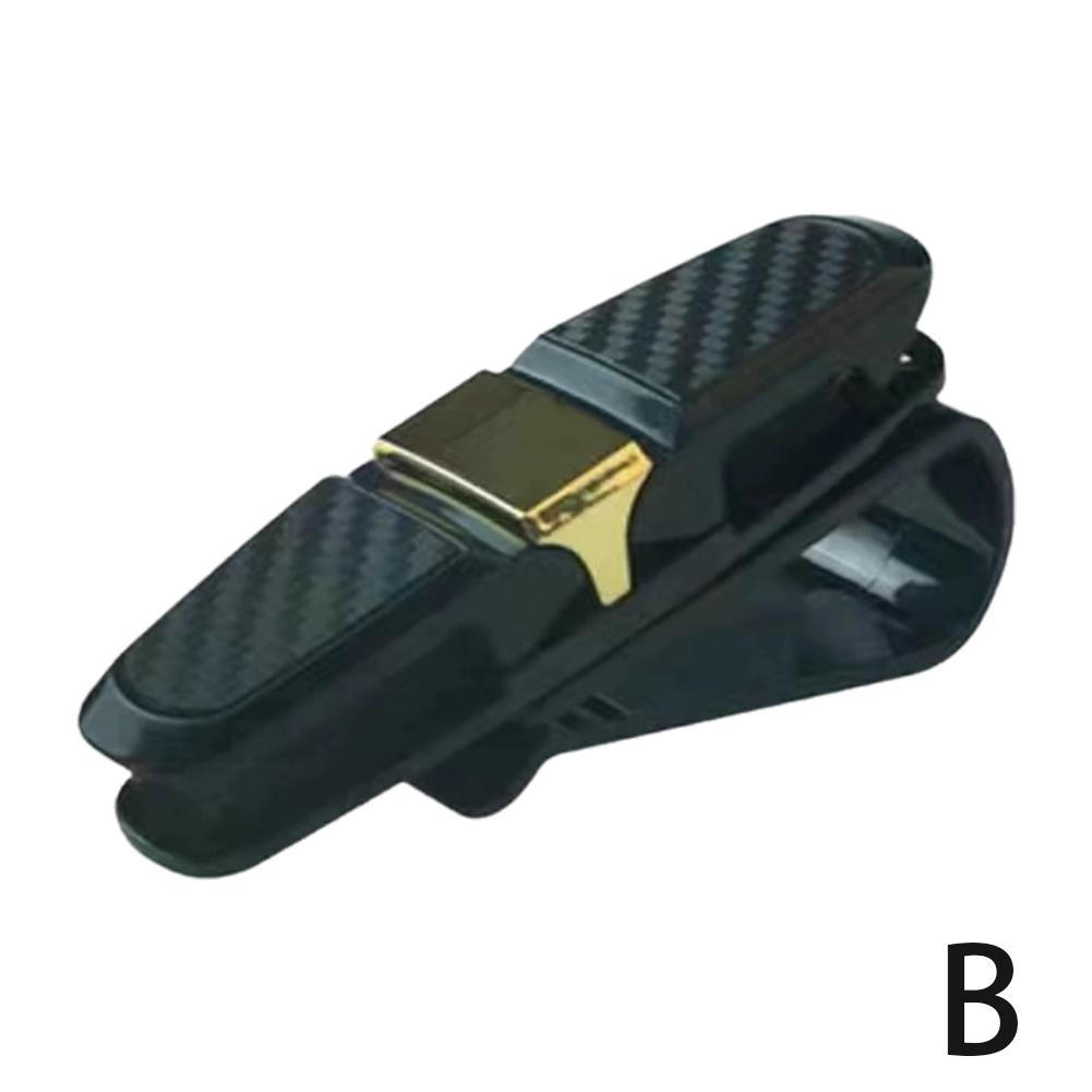 Автомобильный зажим для очков под карбон, держатель для солнцезащитных очков на козырек, регулируемый на 180 градусов, универсальный фиксатор для карт и билетов