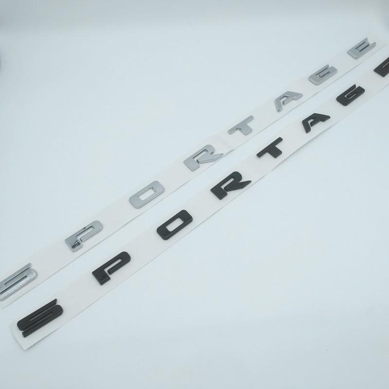 1pcs ABS SPORTAGE car letters front hood Emblem Rear tail trunk badge sticker Decal styling auto Accessories