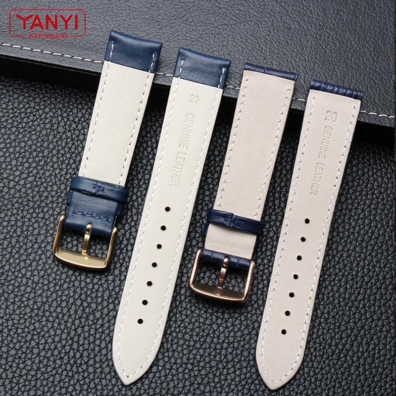 Браслет из натуральной кожи, синий ремешок для часов Citizen Rossini, ремешок для часов 14, 16, 18, 20 мм, 21 м, 22 мм, 23 мм, оптовая продажа