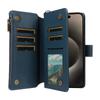 For iPhone 14 Pro Max Leather Case with Card Holder,RFID Blocking Wallet Phone Cover Rhombus Pattern