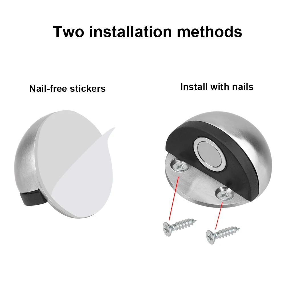 Xiaomi Premium Hidden Stainless Steel Magnetic Door Stop | Heavy-Duty Wall-Mounted Holder | Durable Home Furniture Hardware Accessory
