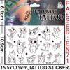 5pcs Cute Cheese Cat Temporary Tattoo Stickers Chi's Sweet Home Cat Kids Flash Tattoo Paste Waterpro