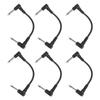 6 Pcs Guitar Effect Pedal Cable 15cm 6 Inch 14 Inch Right Angle Guitar Patch Cable for Microphone