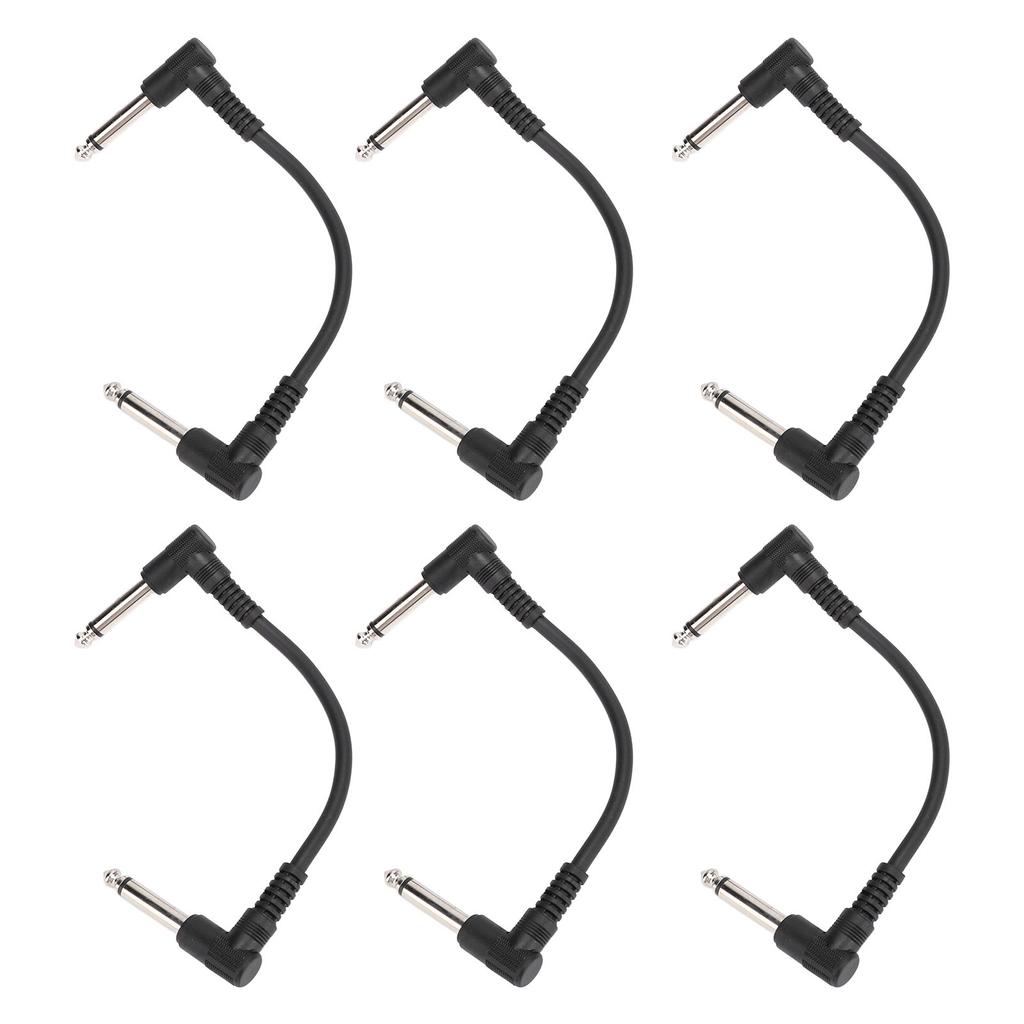 6 шт. гитарный кабель для педали эффектов 15 см 6 дюймов 14 дюймов прямоугольный гитарный соединительный кабель для микрофона