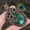 Malachite Gemstone Copper Wire Wrap Jewelry Pendant 3.19