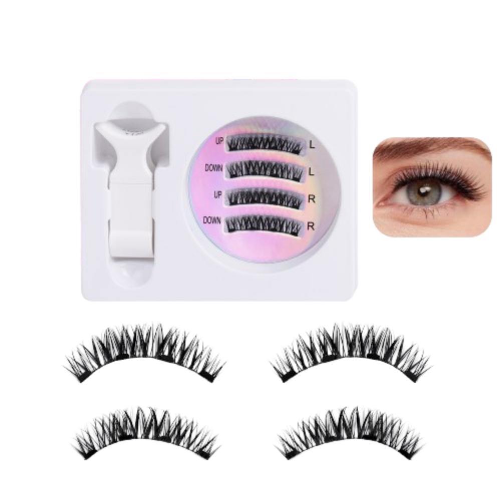 Reusable Non-glue False Eyelashes 3D Manga Lashes Easy to Use Magnet Eyelash Set Make Up