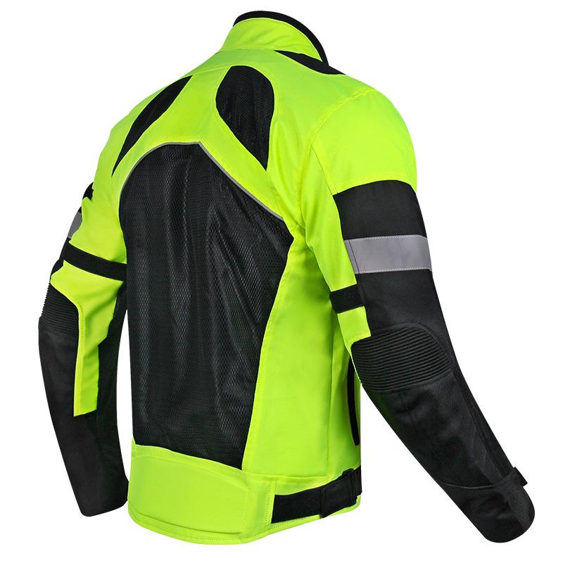 PRO-BIKER Мужской дышащий гоночный мотокостюм - Флуоресцентно-зеленый светоотражающий экипировка для езды весна/лето