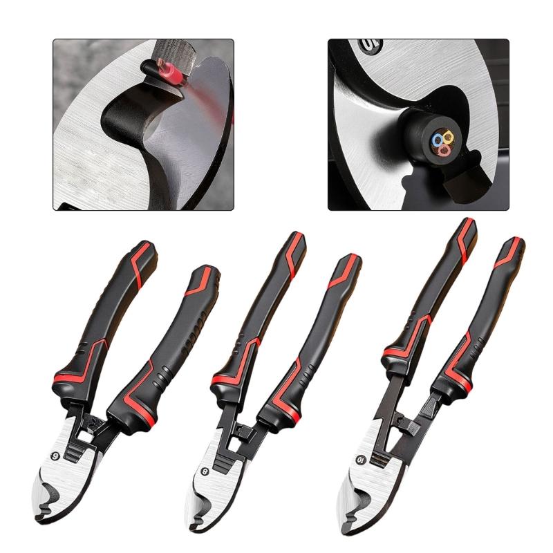 Эргономичный Сверхпрочный Кусачки для Проволоки Подходят для Толстых Медных Алюминиевых Кабелей Рукоятка против Усталости Прочная Конструкция