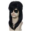 48cm Synthetic Hair Cosplay Wigs  Hippies Rock Star Costume Heat Resistant Fiber Men  Curly Wig