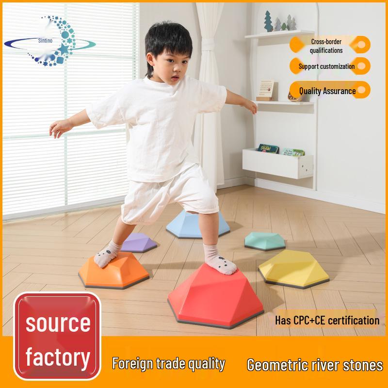 Детские геометрические балансировочные камни для сенсорной тренировки и раннего развития