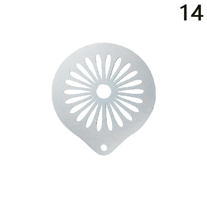 Форма для цветения из нержавеющей стали, необычная модель для штамповки кофе, утолщенный трафарет для распыления кофейной молочной пены