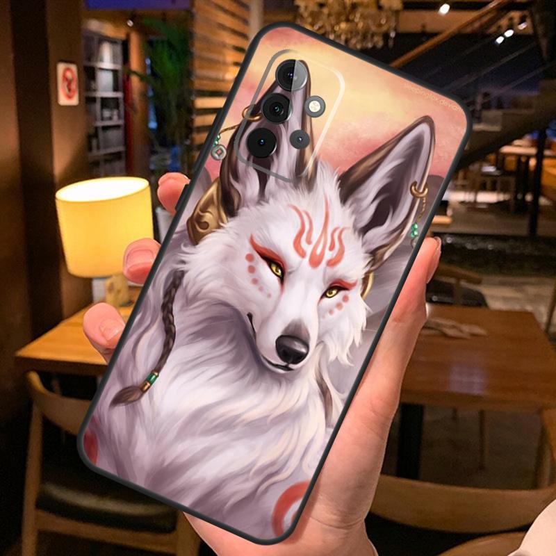 Китсунэ Лиса Японское Искусство Чехол для Телефона Для Samsung A51 A71 A50 A70 A13 A23 A33 A53 A12 A22 A32 A42 A52 A54 A34 A14 Обложка