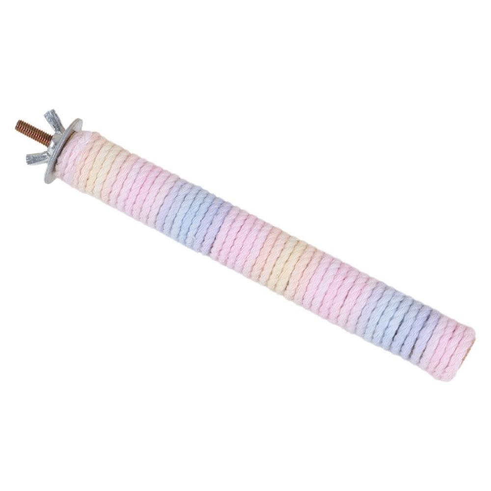 Colorful Parrot Standing Perch Comfortable Grip Bird Teeth Chew Pole Small Medium Birds