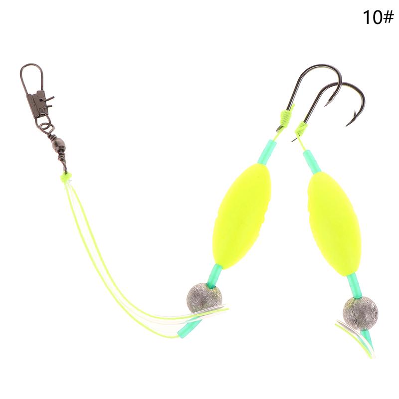 1Pc 2 Hooks Reverse Bottom Rig Flip The Fishing Hair Rigs Hook Iseni Fishing Hook Ready-To-Use Size3#-11# Carp Rigs Fishing Lure