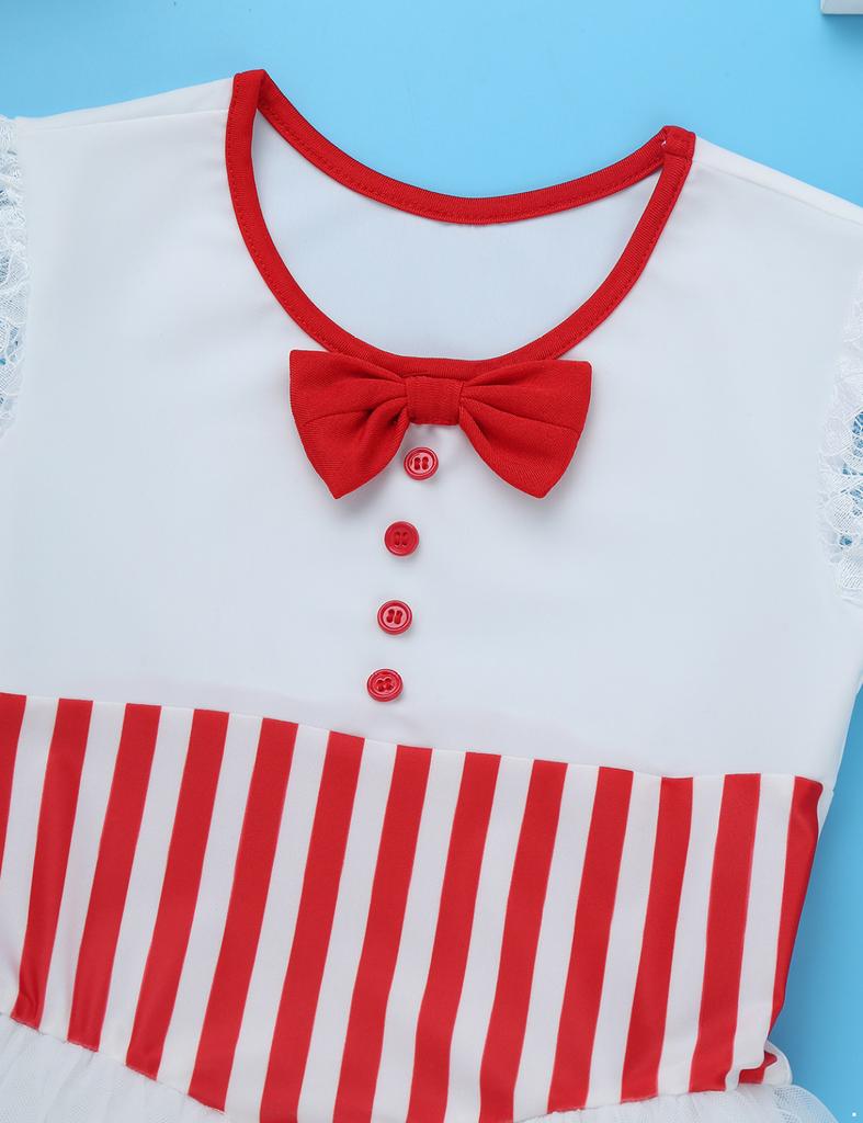 Рождественский танцевальный костюм для маленьких девочек, фигурное катание на коньках, роликовые коньки, короткие кружевные рукава, сетчатое платье-пачка в полоску, балетное трико, платье