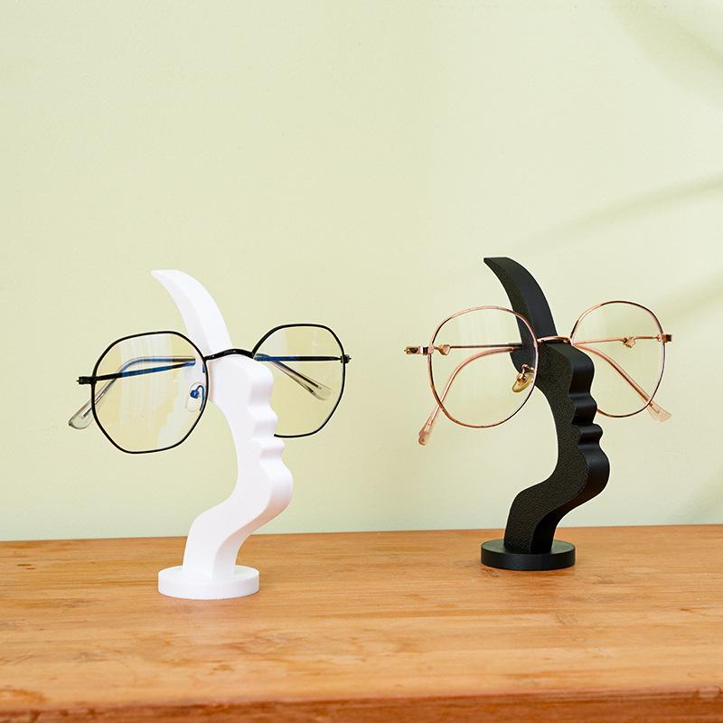 1pc Unique Curved Eyeglass Holder Stand Secure & Artistic Storage Solution Elevate Desk or Nightstand Decor Practical Minimalist