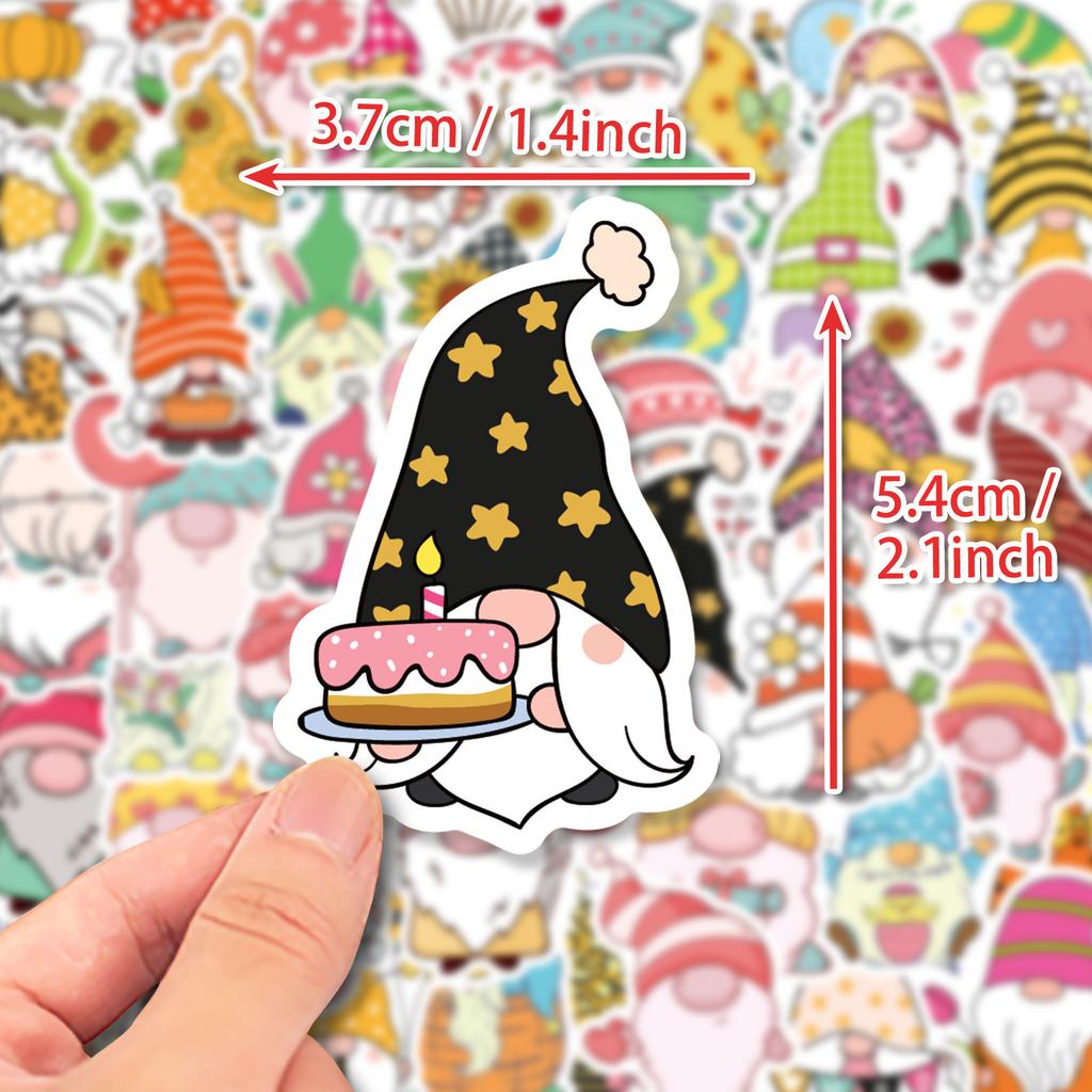 50 Cartoon Dwarf Cake Stickers Shrimp Skin Children's Cute Creative Dwarf Stickers