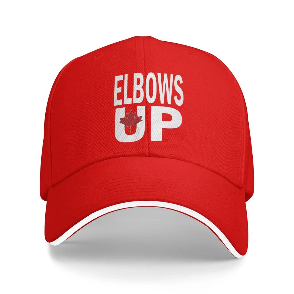 Canada Elbows Up White Letter Casual Baseball Cap Summer Trucker Hat Hunting Camping Hip Hop Hats Unisex-Teens y2k Cool Caps