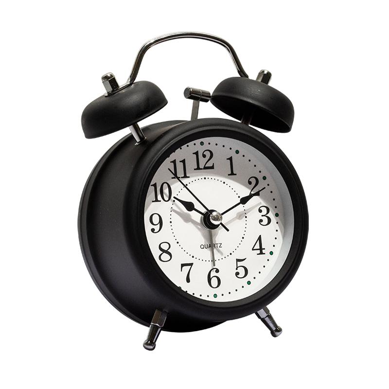 4-inch Analog Clock Backlight Snooze Function Contemporary Design Children Loud ABS Electronic Alarm Clock