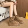 Fashion Retro Designed Casual Thick Soled Short Boots for Women  Winter New Style Comfortable Fashion Suede Chunky Ankle Boots