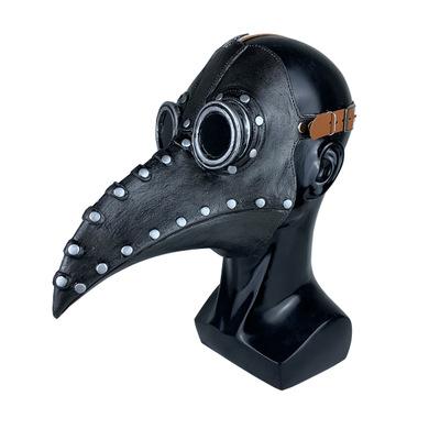 Funny Latex Steampunk Plague Doctor Bird Mask Cosplay Long Nose Halloween Masquerade Costume Props