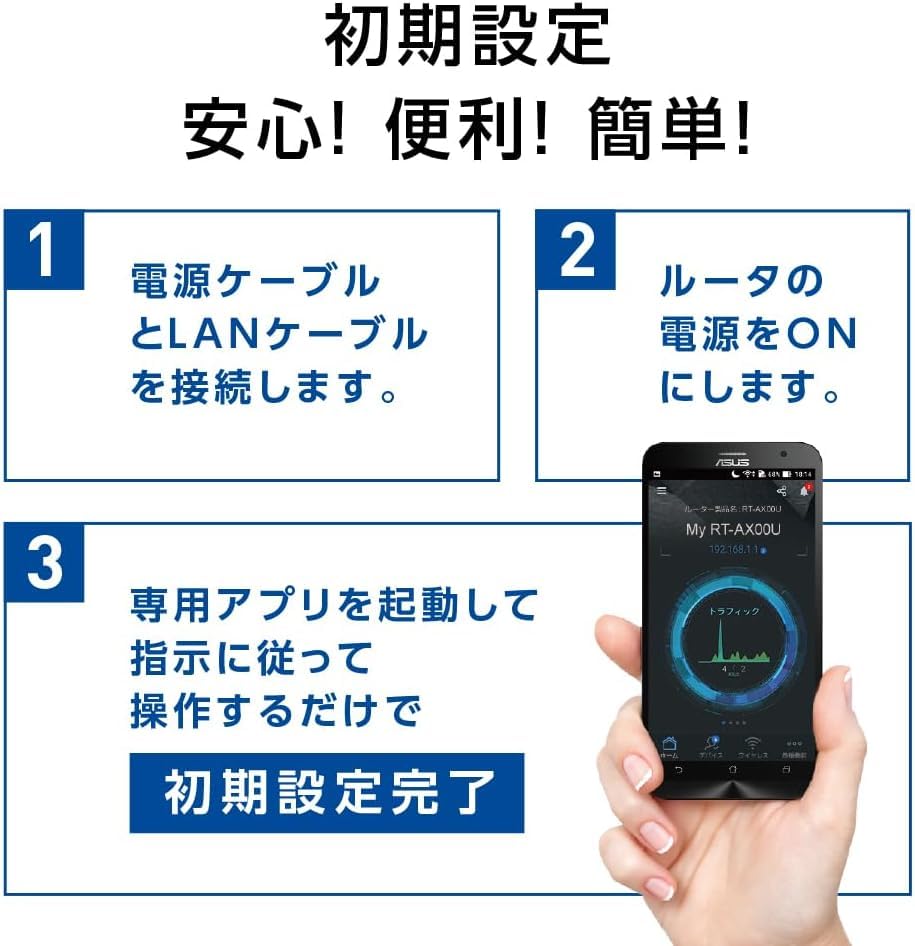 ASUS WiFi Wireless Router Latest Standard WiFi 6 V6 Virtual Connect Compatible Dual Easily Set Up Various Functions with the Perfect for Gaming