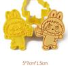 Labubu Cookie Cutter Anime 3D Pressable Biscuit Mold Confectionery Cookie Stamp Baking Pastry Kitchen Bakeware Tools Cake Decor