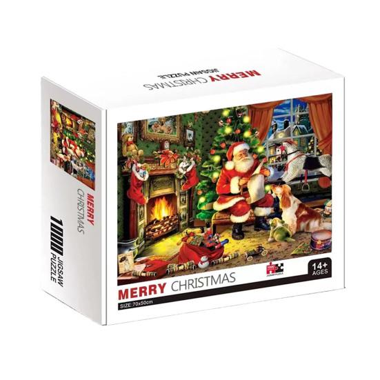 1000 шт./набор рождественских пазлов рождественская елка Санта-Клаус головоломка украшение для детей взрослых образовательные