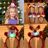 New Christmas Headband Santa Claus Elk Antlers Children Adult Headwear Led Glowing Ornaments Christmas Decorations Party