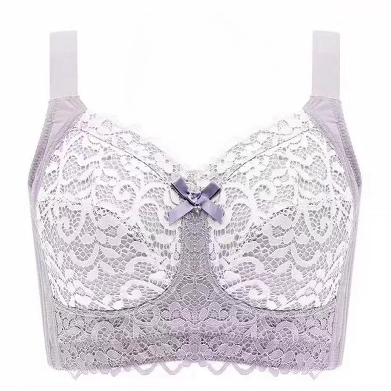 Women's Bras Full Coverage Soft Cup Non-Padded Lace Wireless Minimizer Floral Bralette 75 80 85 90 95 100 105 B C D E F G H I J
