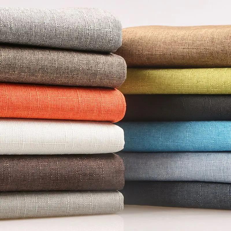 Утолщенная хлопково-льняная ткань полотняного переплетения бамбук на метр для дивана, сумок, скатертей, штор, ткань для шитья своими руками, носимая, черная
