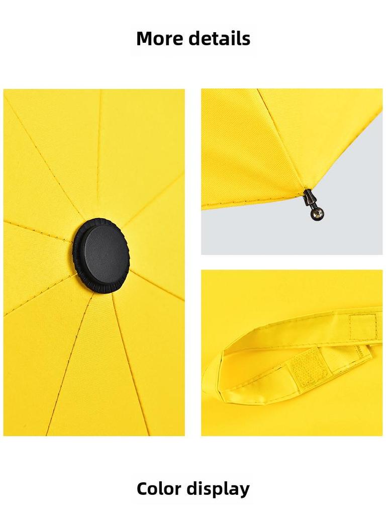 Зонт «Утиная голова» с тремя сгибами: Креативная деревянная ручка, двойное назначение: для солнца и дождя, милый дизайн в виде черной утки для женщин